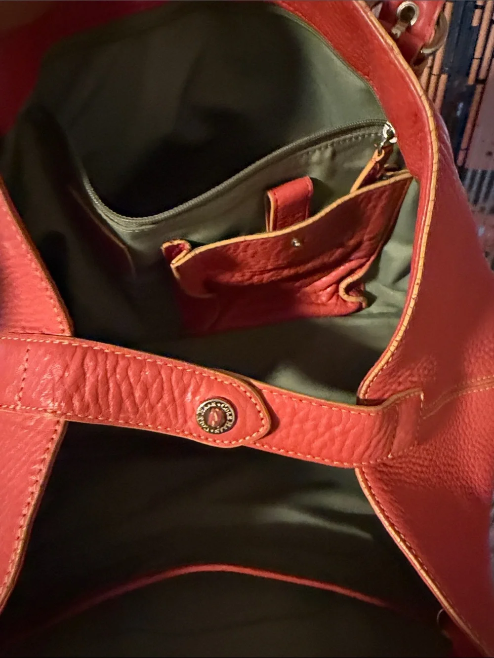 Cole Haan Red Leather Shoulder Bag